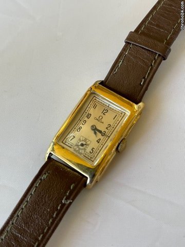 IMG_9081 Omega Mens watch Unisex Manual winding Yellow gold Tank Rectangular 88139 Replica 4