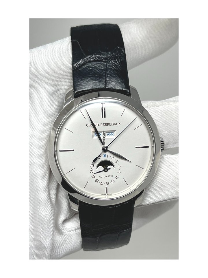 IMG_9081 Girard Perregaux 1966 Mens watch Unisex Automatic Platinum 49535-71-152-BK6A Replica 4