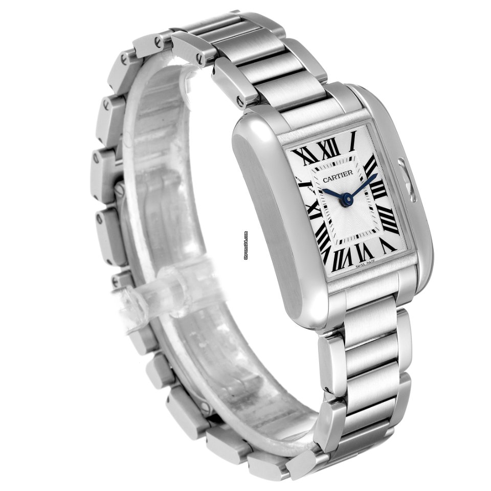 IMG_9081 Cartier Tank Anglaise Womens watch Quartz Steel W5310022 Replica 4
