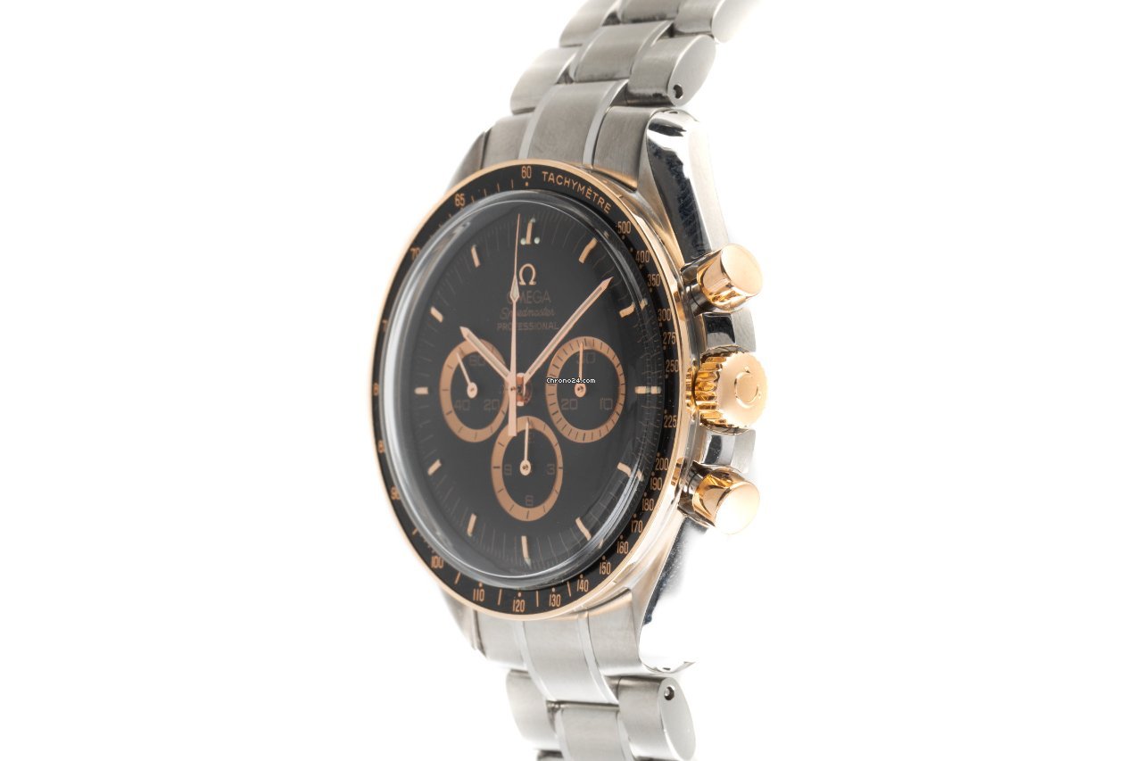 Omega Speedmaster Professional Moonwatch Mens watch Unisex Manual winding Gold Steel 3366.51.00 Replica 4
