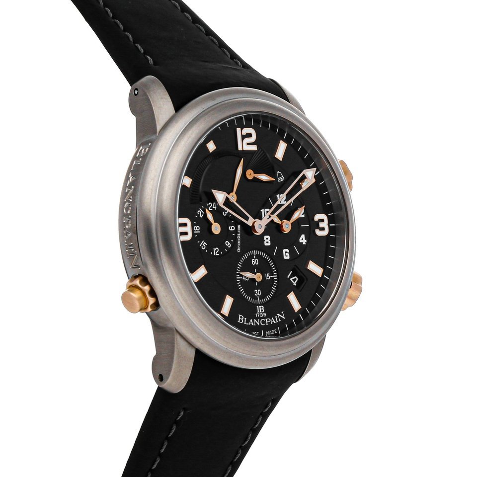 IMG_9081 Blancpain Leman Reveil GMT Mens watch Unisex Automatic Titanium 2041-12A30-64B Replica 4