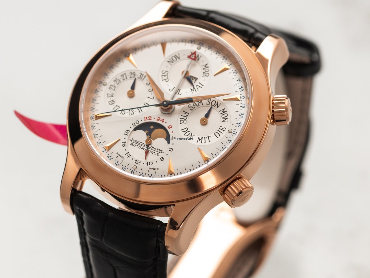 IMG_9081 Jaeger-LeCoultre Master Memovox Mens watch Unisex Automatic Rose gold 146.2.95 Replica 4