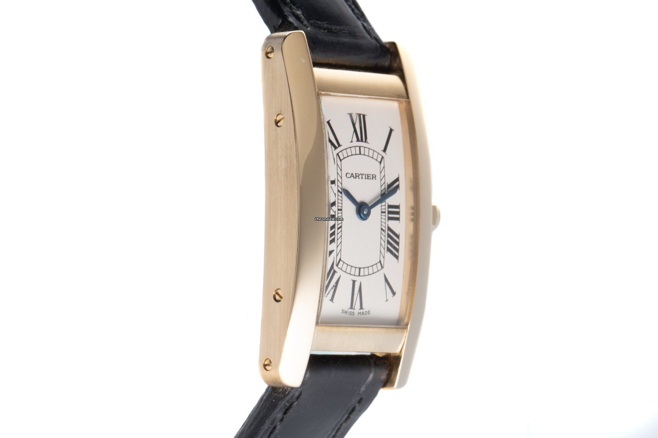Cartier Tank Americaine Womens watch Quartz Yellow gold 2482 Replica 4