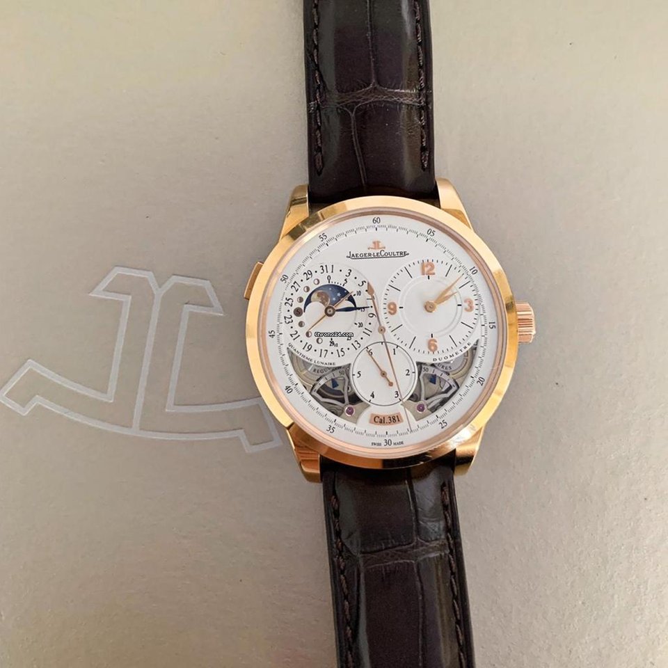 IMG_9081 Jaeger-LeCoultre Duometre Mens watch Unisex Manual winding Rose gold Q6042422 Replica 4