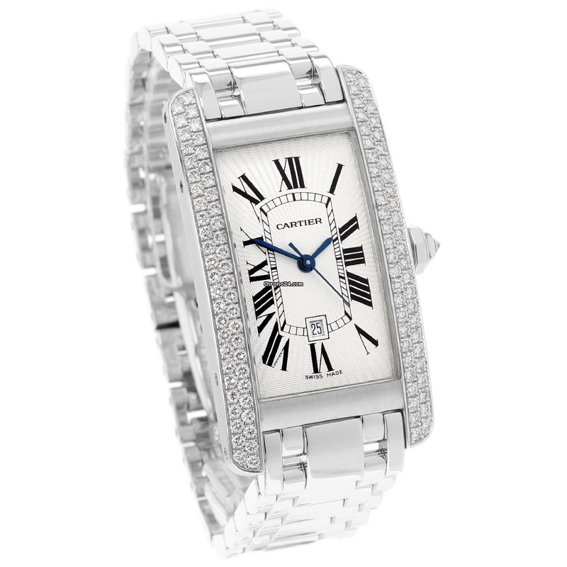 IMG_9081 Cartier Tank Americaine Womens watch Automatic White gold WB7026L1 Replica 4