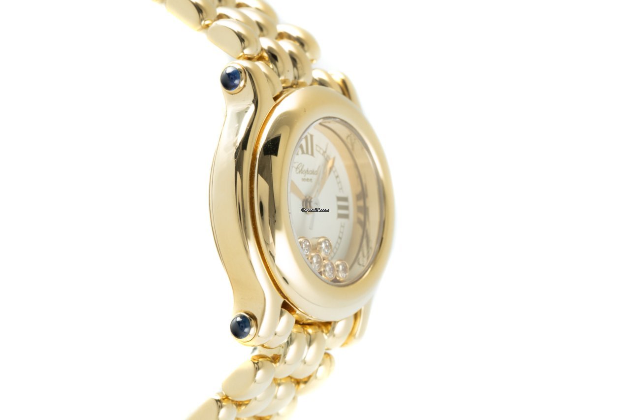 IMG_9081 Chopard Happy Sport Womens watch Quartz Yellow gold 27 6150-23 Replica 4