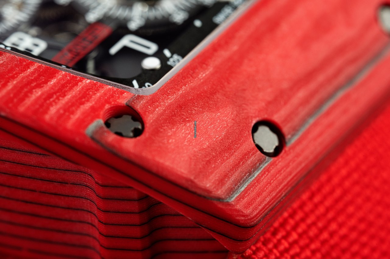 IMG_9081 Richard Mille RM 011 Mens watch Unisex Automatic Carbon RM 011 Red TPT Replica 4
