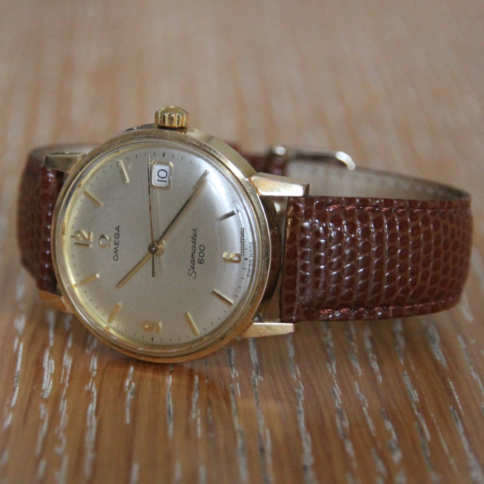 IMG_9081 Omega Seamaster Mens watch Unisex Manual winding Yellow gold 136.011 Replica 4