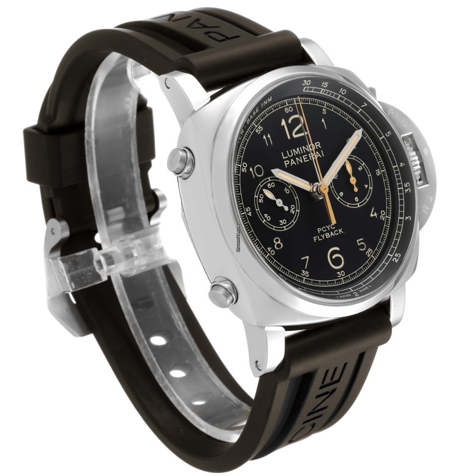 IMG_9081 Panerai Luminor 1950 3 Days Chrono Flyback Mens watch Unisex Automatic Steel PAM00653 Replica 4