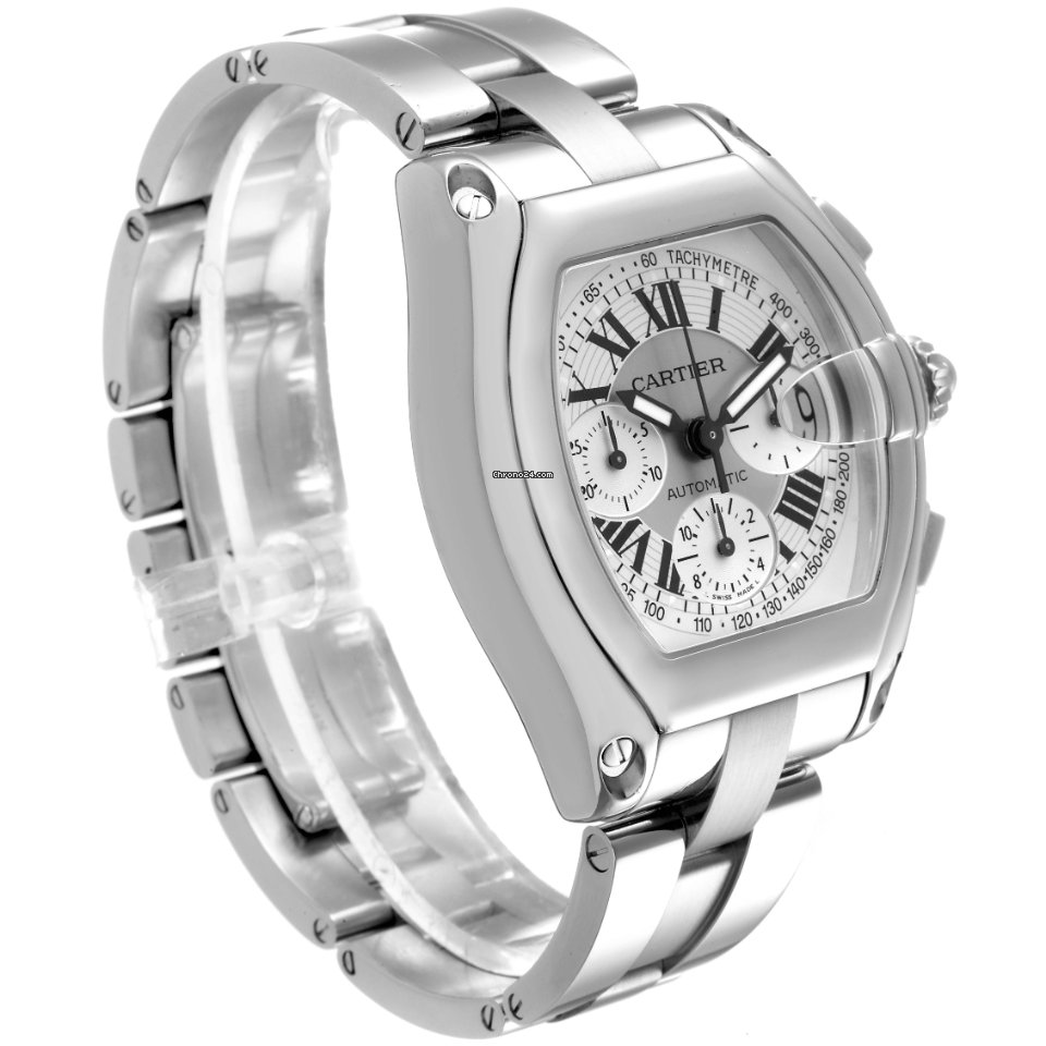 Cartier Roadster Mens watch Unisex Automatic Steel W62006X6 Replica 4