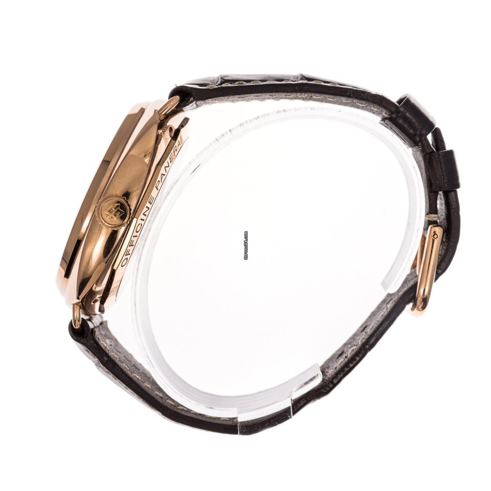 IMG_9081 Panerai Radiomir 3 Days GMT Mens watch Unisex Manual winding Rose gold PAM 421 Replica 4