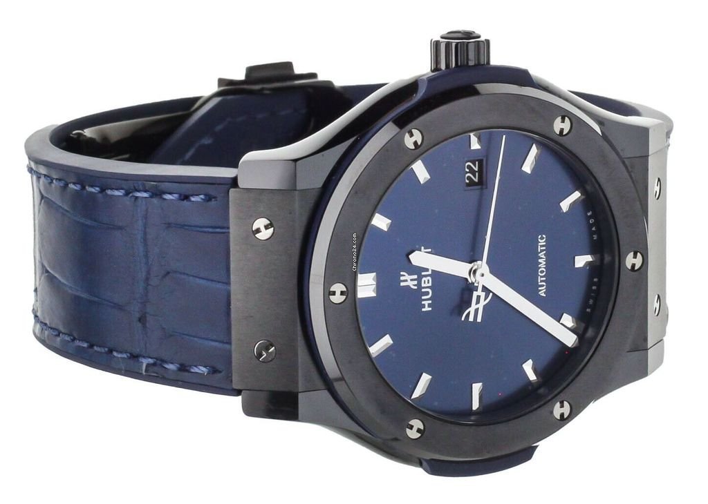 Hublot Classic Fusion Blue Mens watch Unisex Automatic Ceramic 542.CM.7170.LR Replica 4