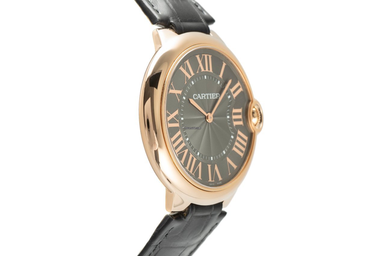 Cartier Ballon Bleu Mens watch Unisex Manual winding Red gold 3661 Replica 4