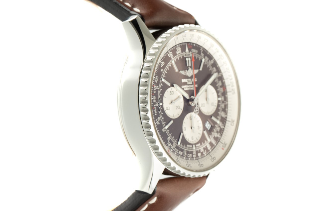 IMG_9081 Breitling Navitimer Rattrapante Mens watch Unisex Automatic Steel AB0310 Replica 4