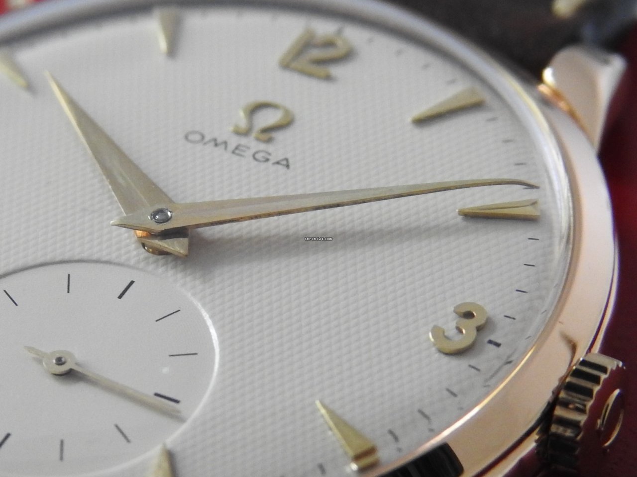 IMG_9081 Omega De Ville Tresor Mens watch Unisex Manual winding Rose gold 2685 Replica 4