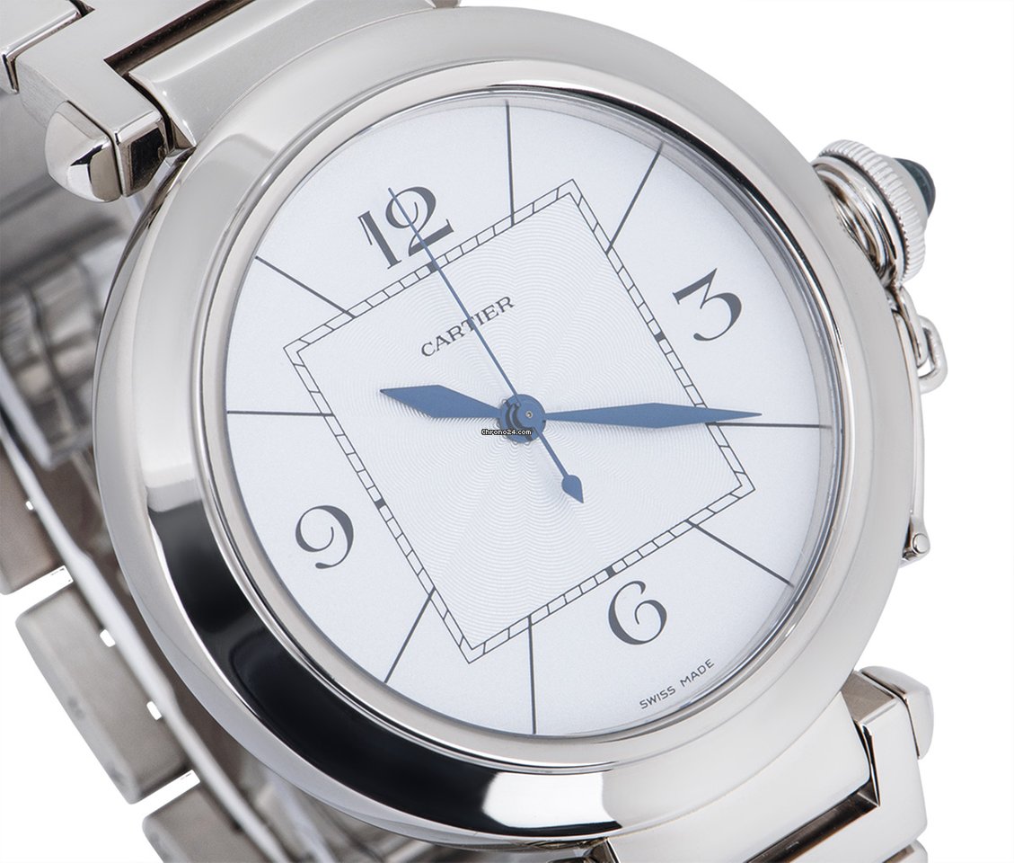 IMG_9081 Cartier Pasha Mens watch Unisex Automatic White gold W30187M9 Replica 4