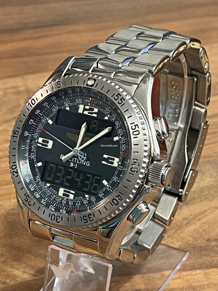 IMG_9081 Breitling B-1 Mens watch Unisex Quartz Steel A68362 Replica 4