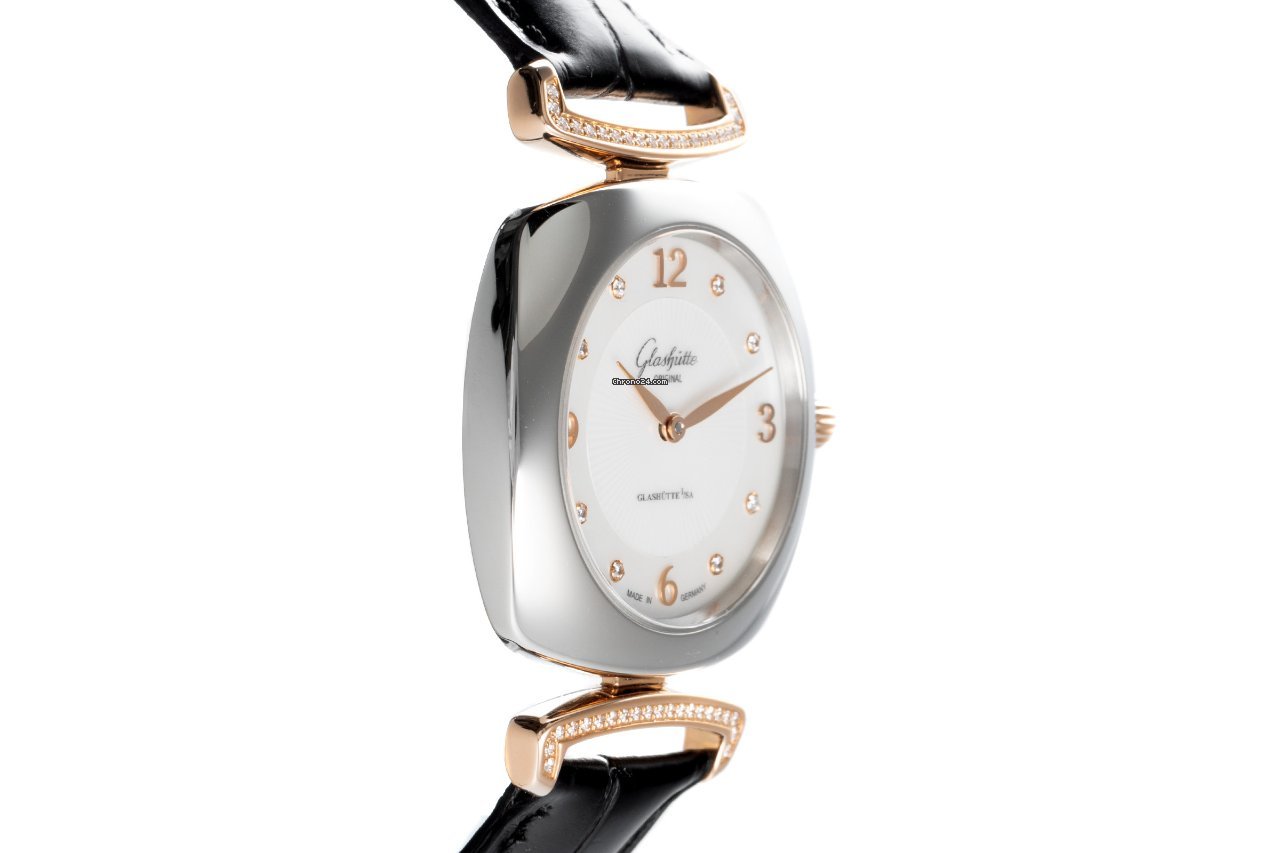 IMG_9081 Glashutte Original Pavonina Womens watch Quartz Gold Steel 1-03-02-04-16-34 Replica 4