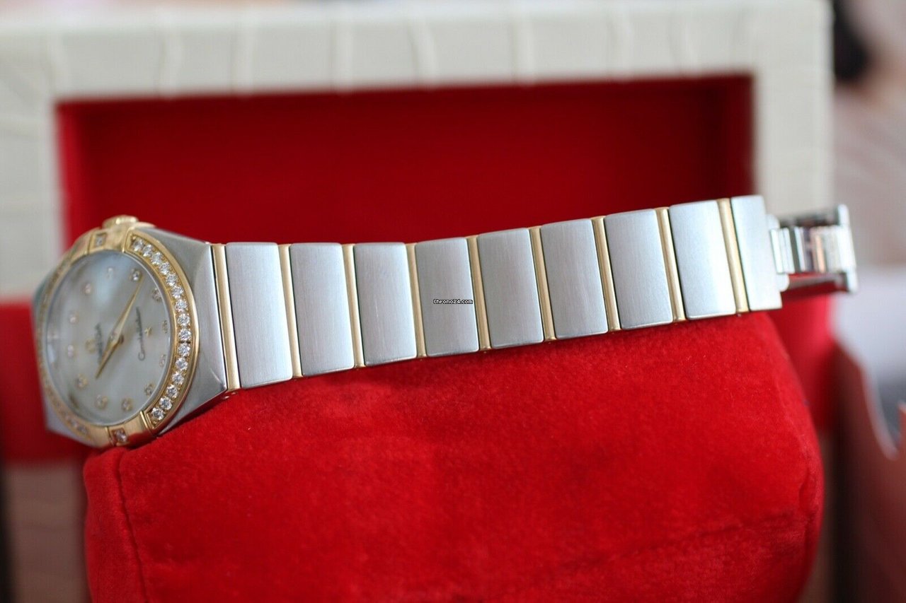 IMG_9081 Omega Constellation Quartz Womens watch Quartz Gold Steel 123.25.27.60.55.003 Replica 4