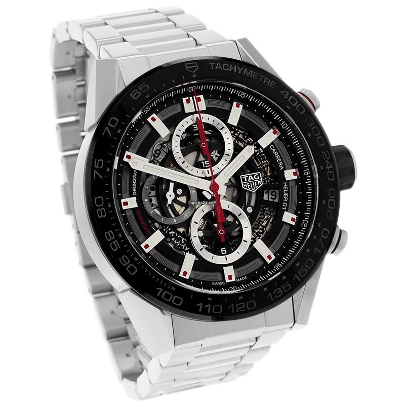 IMG_9081 TAG Heuer Carrera Calibre HEUER 01 Mens watch Unisex Automatic Steel CAR2A1W.BA0703 Replica 4