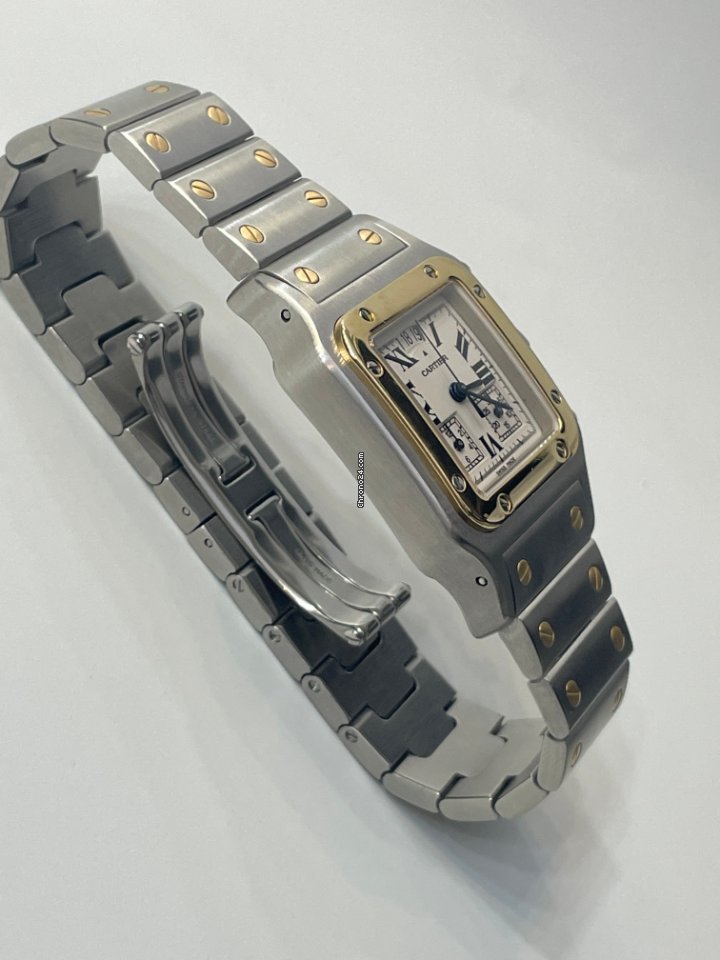 Cartier Santos Galbee Mens watch Unisex Quartz Gold Steel W20042C4 Replica 4