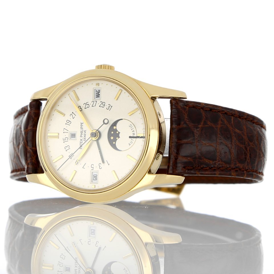 IMG_9081 Patek Philippe Perpetual Calendar Mens watch Unisex Automatic Yellow gold 5050 Replica 4