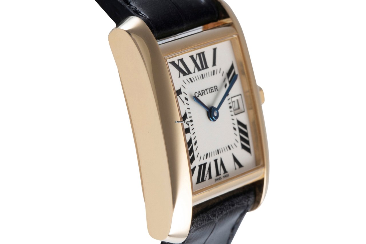 IMG_9081 Cartier Tank Francaise Womens watch Quartz Yellow gold 2466 Replica 4