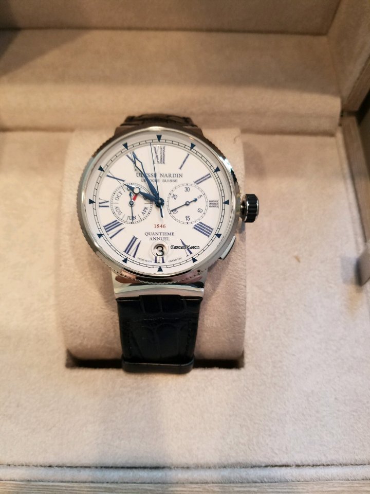 IMG_9081 Ulysse Nardin Marine Chronograph Mens watch Unisex Automatic Steel 1533-150 e0 Replica 4