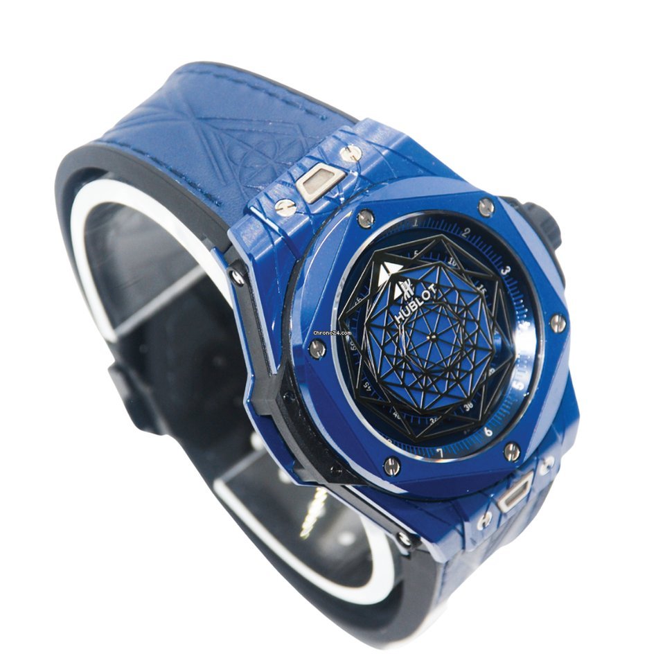 IMG_9081 Hublot Big Bang Sang Bleu Mens watch Unisex Automatic Ceramic 415.EX.7179.VR.MXM19 Replica 4