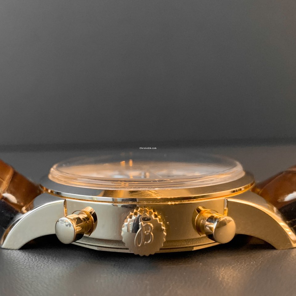 IMG_9081 Breitling Transocean Chronograph Unitime Mens watch Unisex Automatic Rose gold RB0510U0-A733 Replica 4