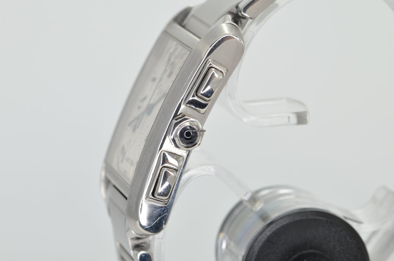 Cartier Tank Francaise Mens watch Unisex Quartz Steel 2303 Replica 4
