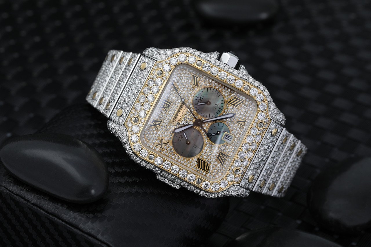 IMG_9081 Cartier Santos Mens watch Unisex Automatic Steel W2SA0008 Replica 4