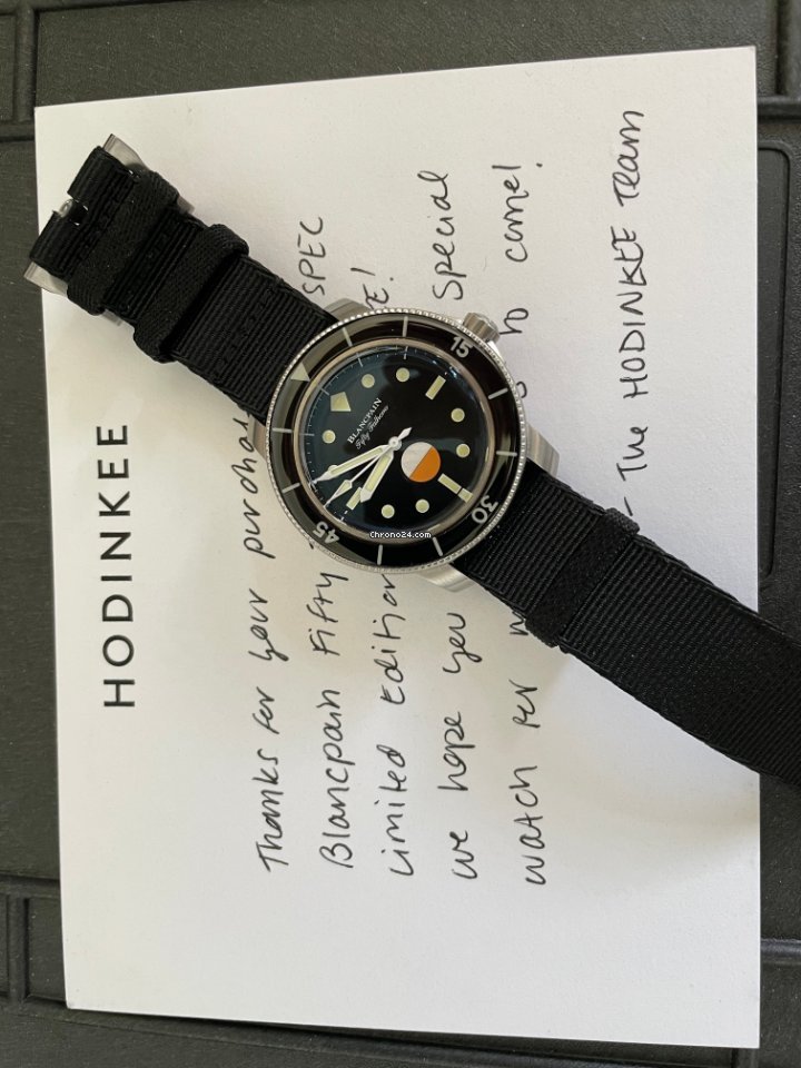 Blancpain Fifty Fathoms Mens watch Unisex Automatic Steel 5008 11B30 NABA Replica 4