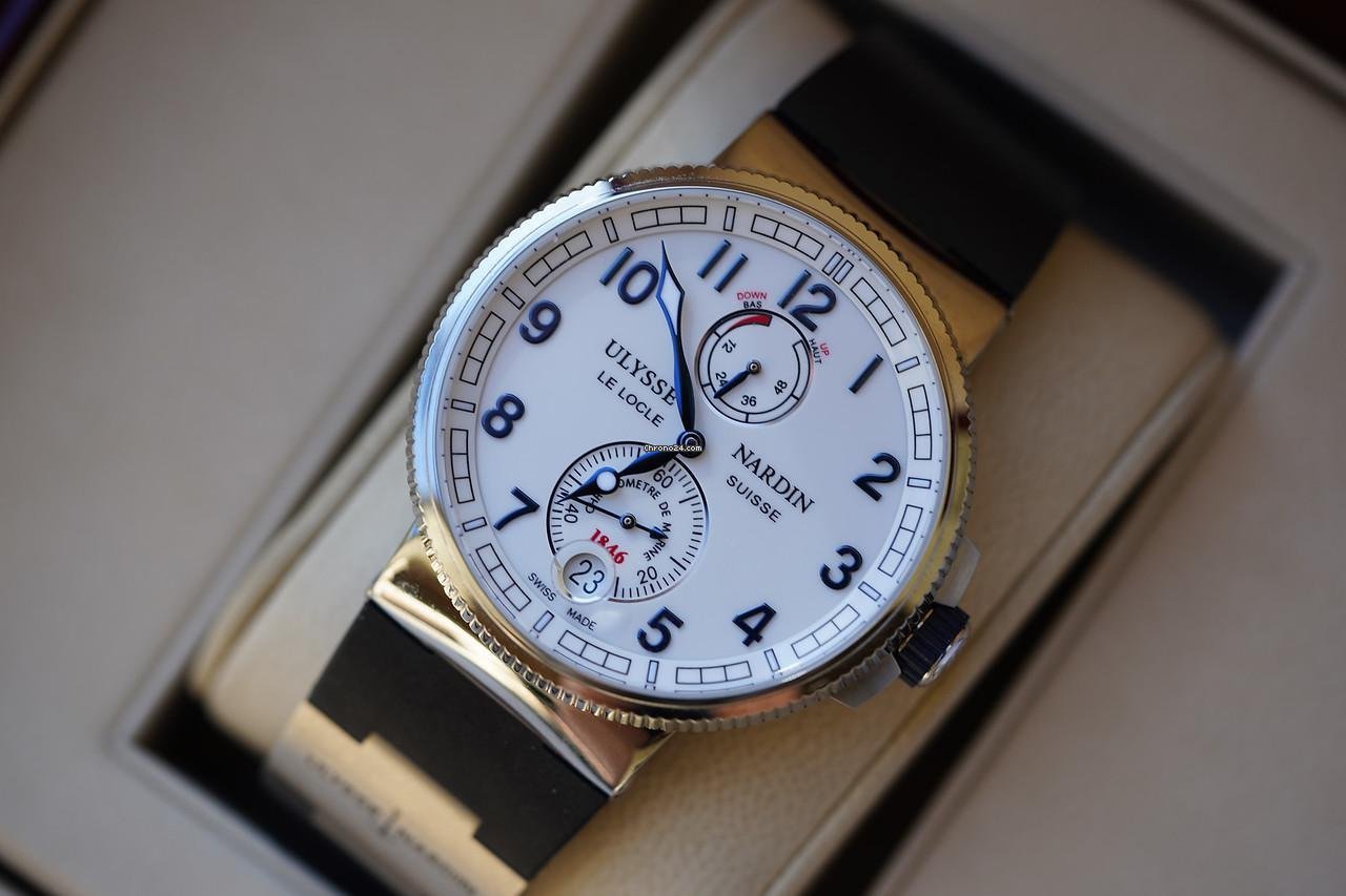 IMG_9081 Ulysse Nardin Marine Chronometer Manufacture Mens watch Unisex Automatic Steel 1183-126-3 60 Replica 4