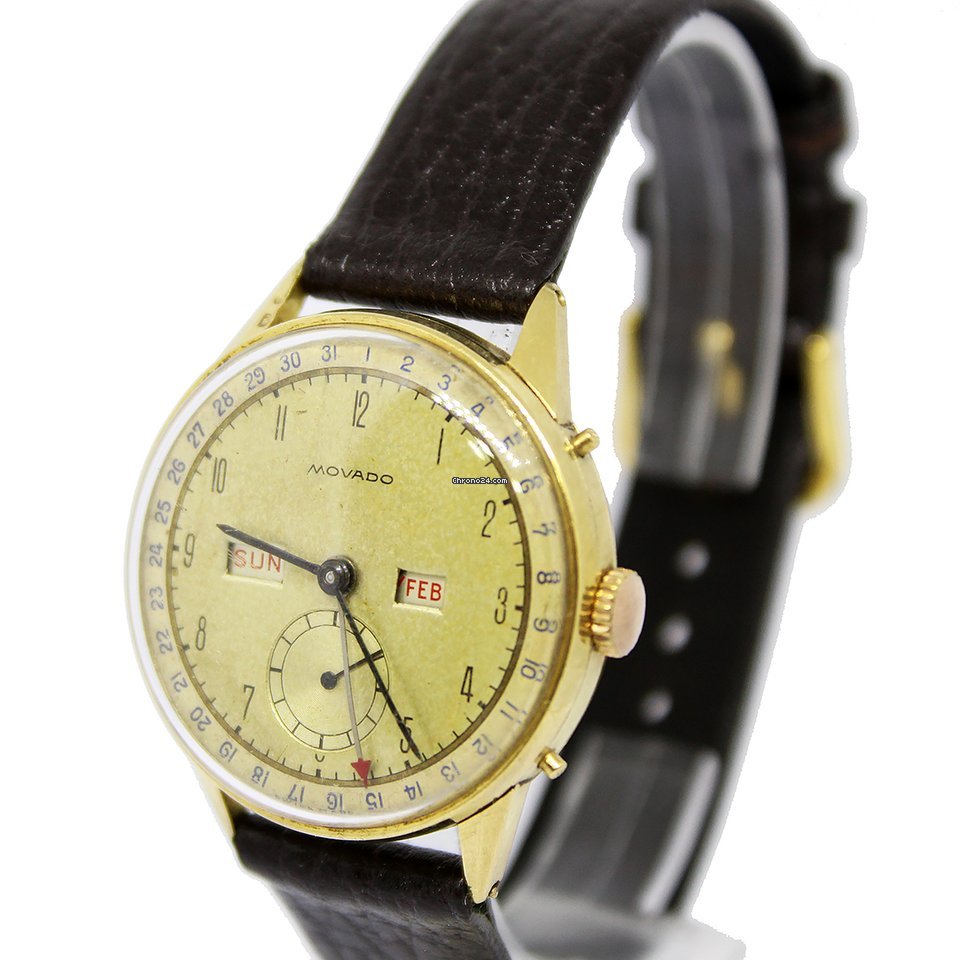 IMG_9081 Movado Mens watch Unisex Manual winding Yellow gold 4776 Replica 4