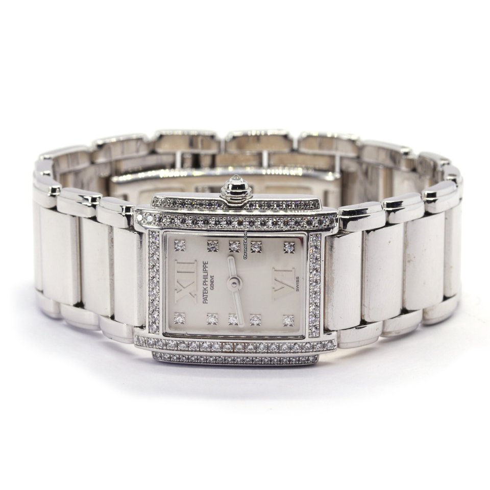 IMG_9081 Patek Philippe Twenty~4 Womens watch Quartz White gold 4908 Replica 4
