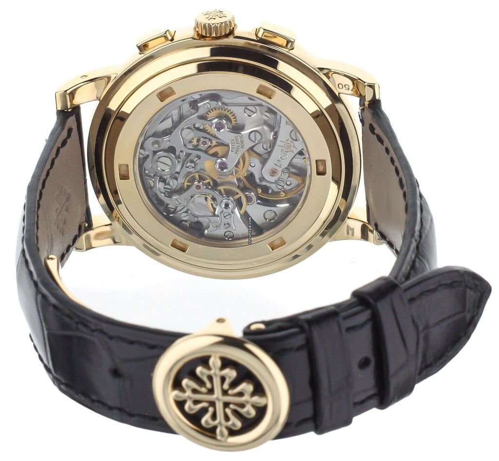 Patek Philippe Chronograph Mens watch Unisex Manual winding Yellow gold 5070J Replica 4