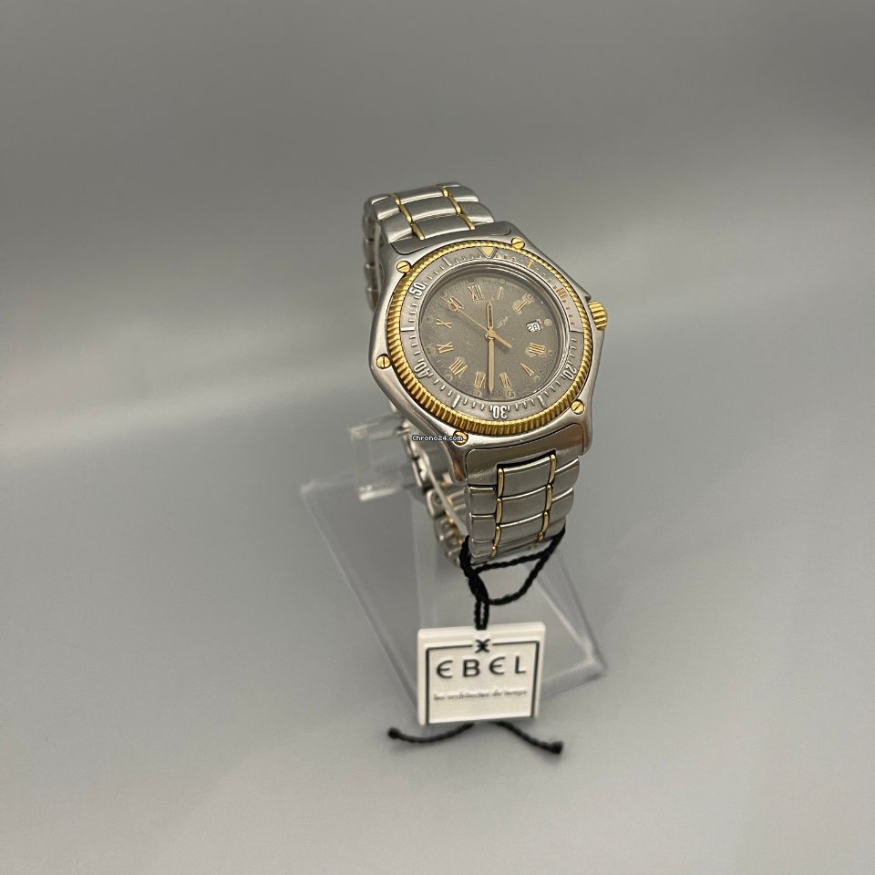 IMG_9081 Ebel Discovery Mens watch Unisex Gold Steel 183913 Replica 4