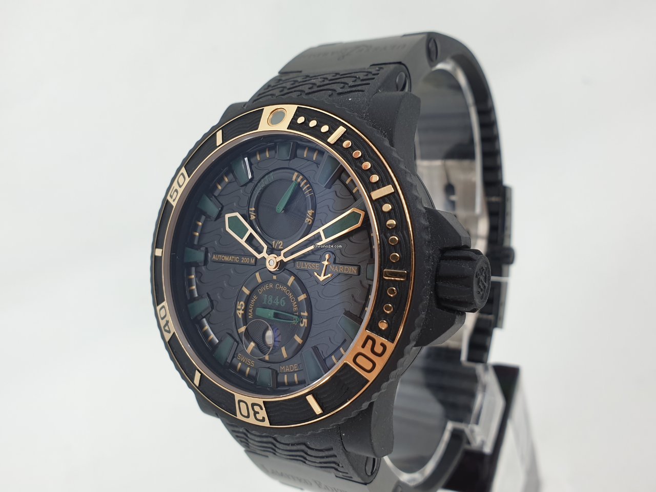 IMG_9081 Ulysse Nardin Diver Black Sea Mens watch Unisex Automatic Steel 263-92LE-3C 928 Replica 4