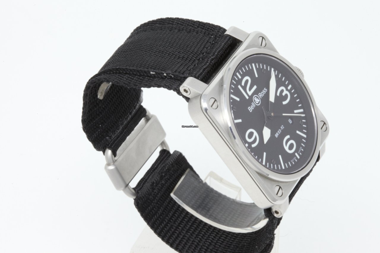 IMG_9081 Bell & Ross BR 03-92 Steel Mens watch Unisex Automatic Steel BR0392-BLC-ST Replica 4