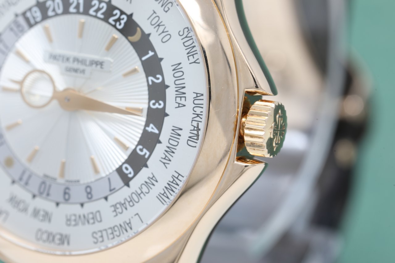 IMG_9081 Patek Philippe World Time Mens watch Unisex Automatic Rose gold 5130 Replica 4