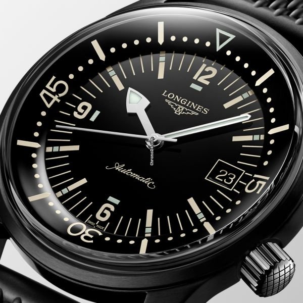 IMG_9081 Longines Legend Diver Mens watch Unisex Automatic L3.774.2.50.9 Replica 4