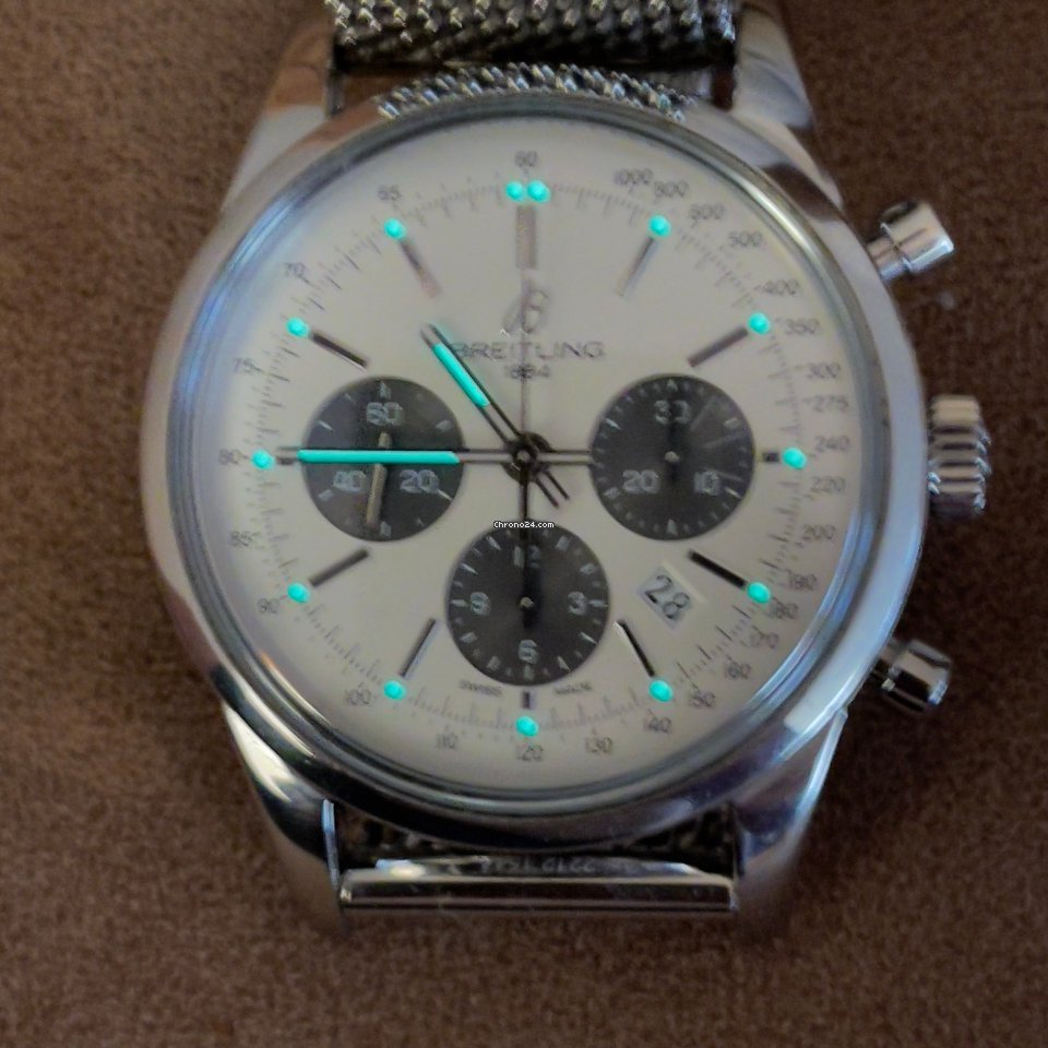 Breitling Transocean Chronograph Mens watch Unisex Automatic Steel AB015212.G724.154A Replica 4