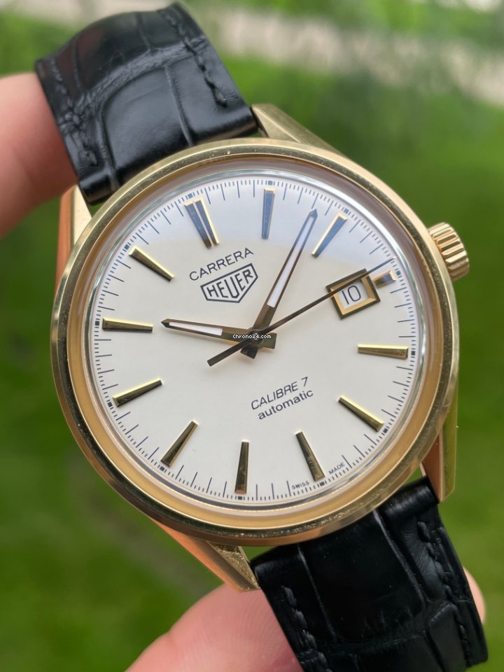 TAG Heuer Carrera Calibre 7 Mens watch Unisex Automatic Yellow gold WAR2140.FC8159 Replica 4