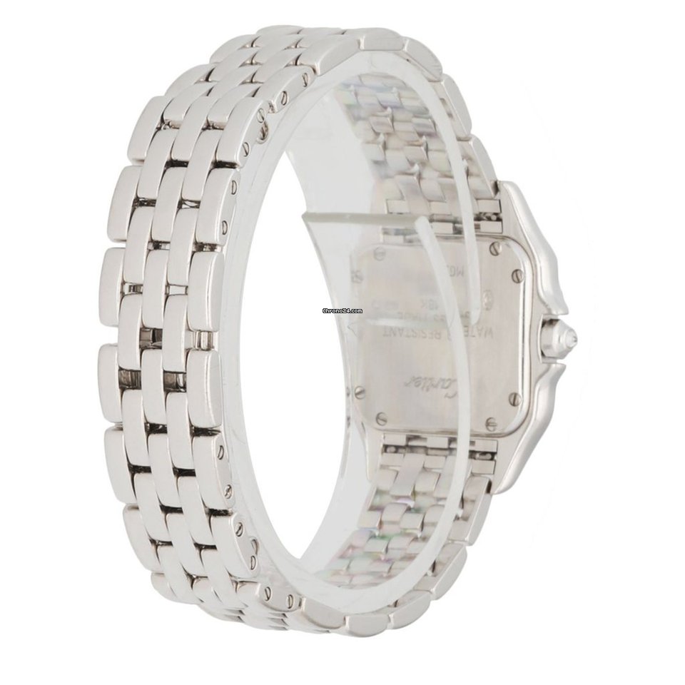 IMG_9081 Cartier Panthere Womens watch Quartz White gold 1660 Replica 4