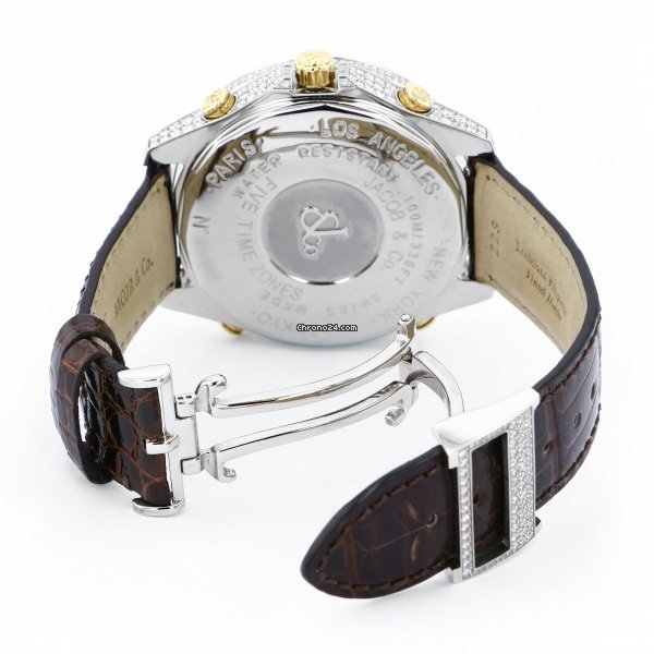 IMG_9081 Jacob & Co. Five Time Zone Quartz Steel JC-47SBYDC Replica 4
