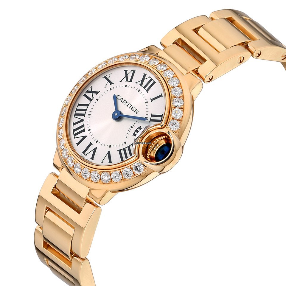 Cartier Ballon Bleu 28mm Womens watch Quartz Yellow gold WE900151 Replica 4