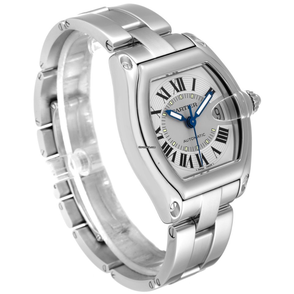 Cartier Roadster Mens watch Unisex Automatic Steel W62000V3 Replica 4