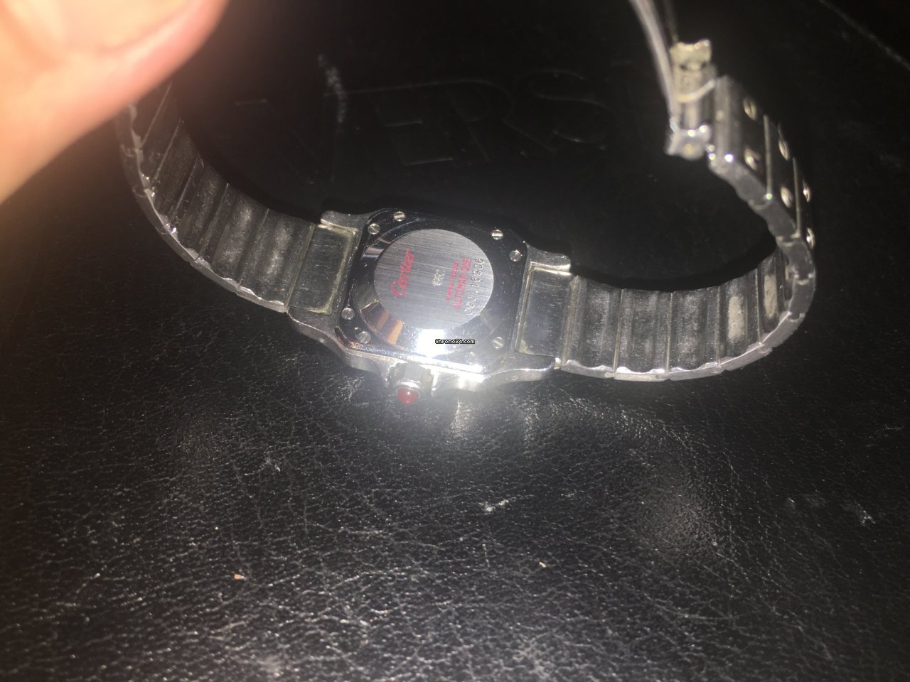 IMG_9081 Cartier Santos Mens watch Unisex Automatic Steel 1552 Replica 4
