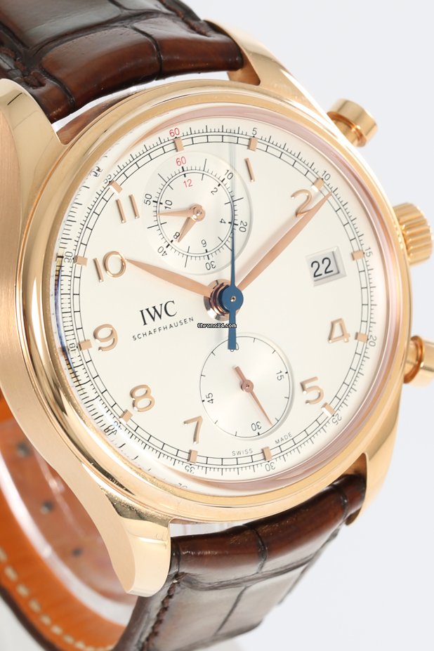 IWC Portuguese Chronograph Mens watch Unisex Automatic Rose gold IW3904202 Replica 4